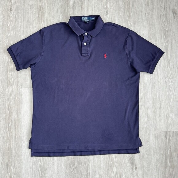 Polo Ralph Lauren Other - Polo Ralph Lauren Men's XL Polo Shirt Navy Blue Short Sleeve Red Pony Logo GUC